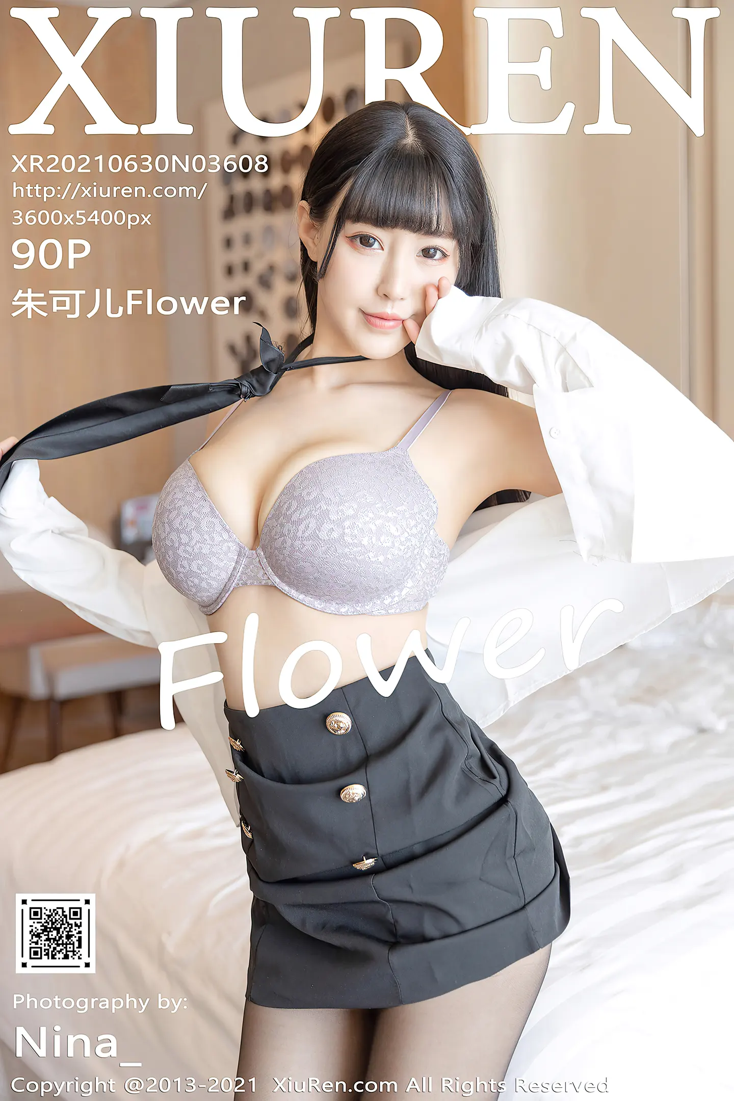 [XiuRen秀人网]VOL.3608 女神朱可儿Flower厦门旅拍黑短裙下开档黑丝秀惹火身材诱惑写真90P-秀人网官方网站
